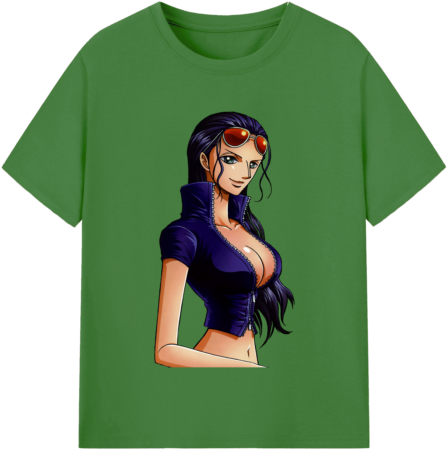 ワンピース ニコ・ロビン ONE PIECE Nico Robin レディースカジュアルプリントTシャツ（綿100％）